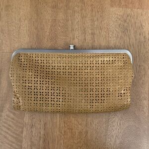 HOBO The Original Textured Floral Leather Clip Frame Wallet